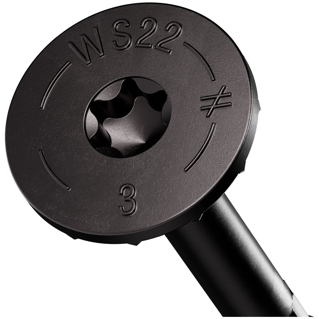 Simpson Strong-Tie SDWS22300DBBMB Strong-Drive SDWS TIMBER Screw (Exterior Grade), 0.220-in. x 3-in. T40, Black, 250-Pack