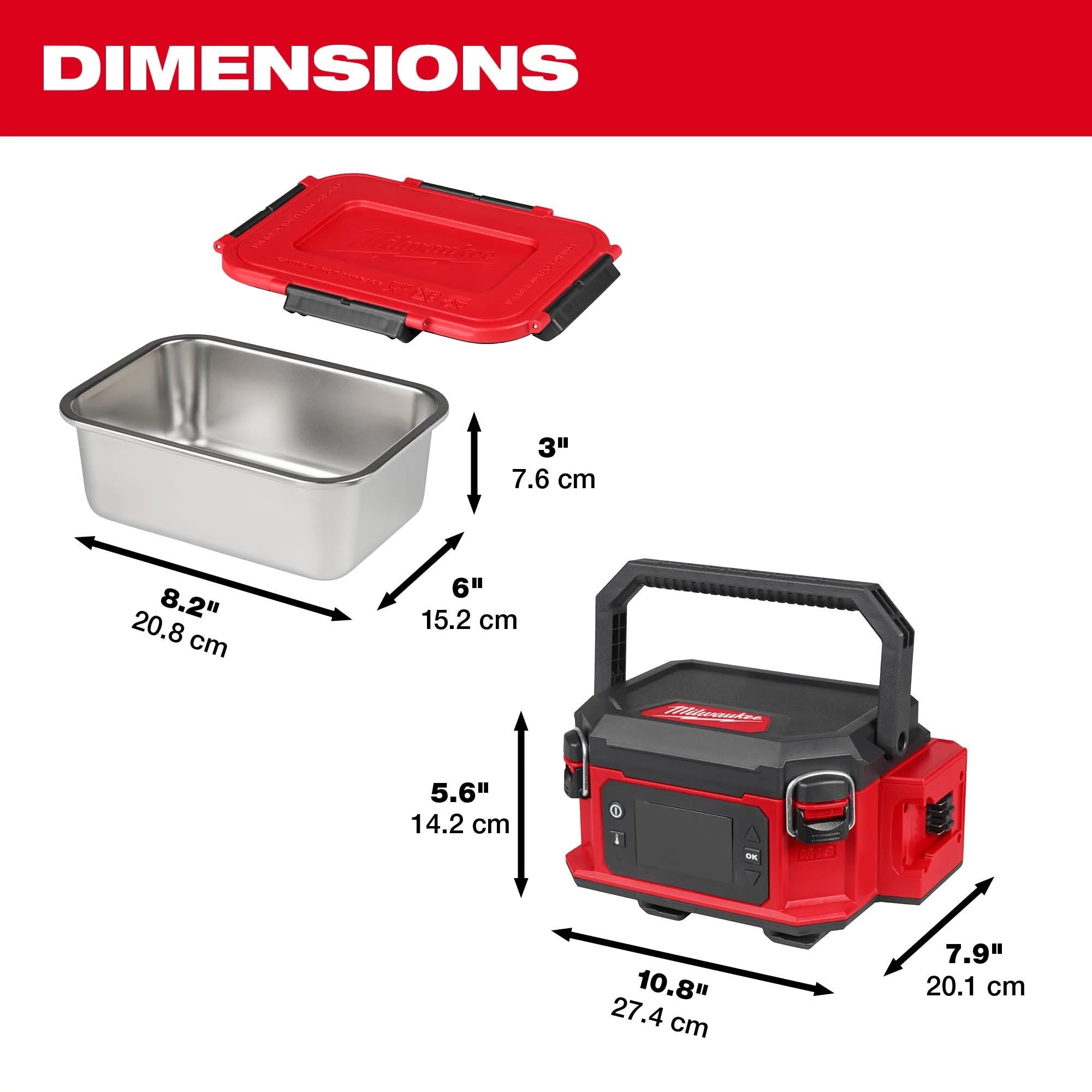 Milwaukee Stainless Steel Container for M18 Jobsite Lunch Warmer (49-16-0202)