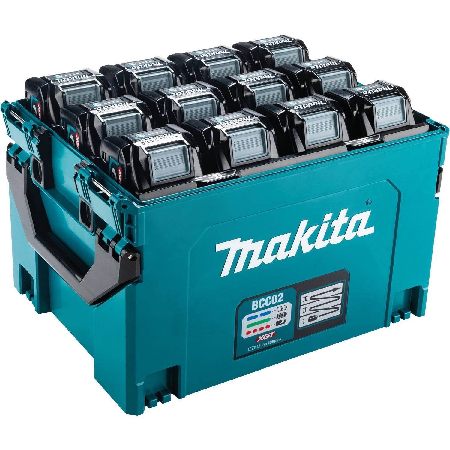 Makita BCC02 40V max XGT 12-Port Charging Case