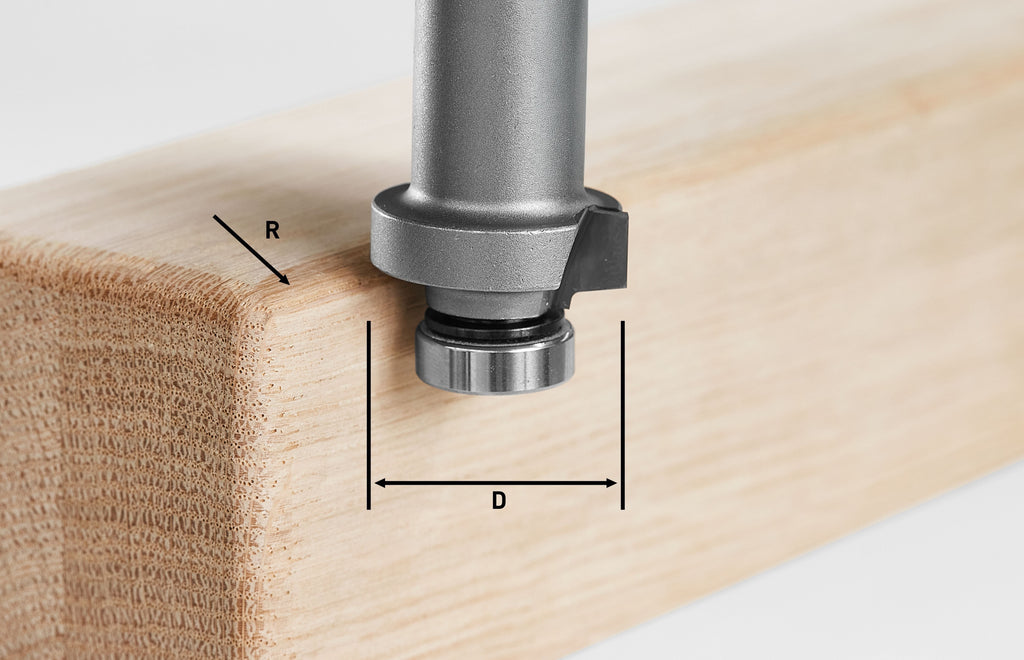 Festool 27mm Roundover Cutter for Edge Routing w/o Bearing for OFKC 500 Router (578377)