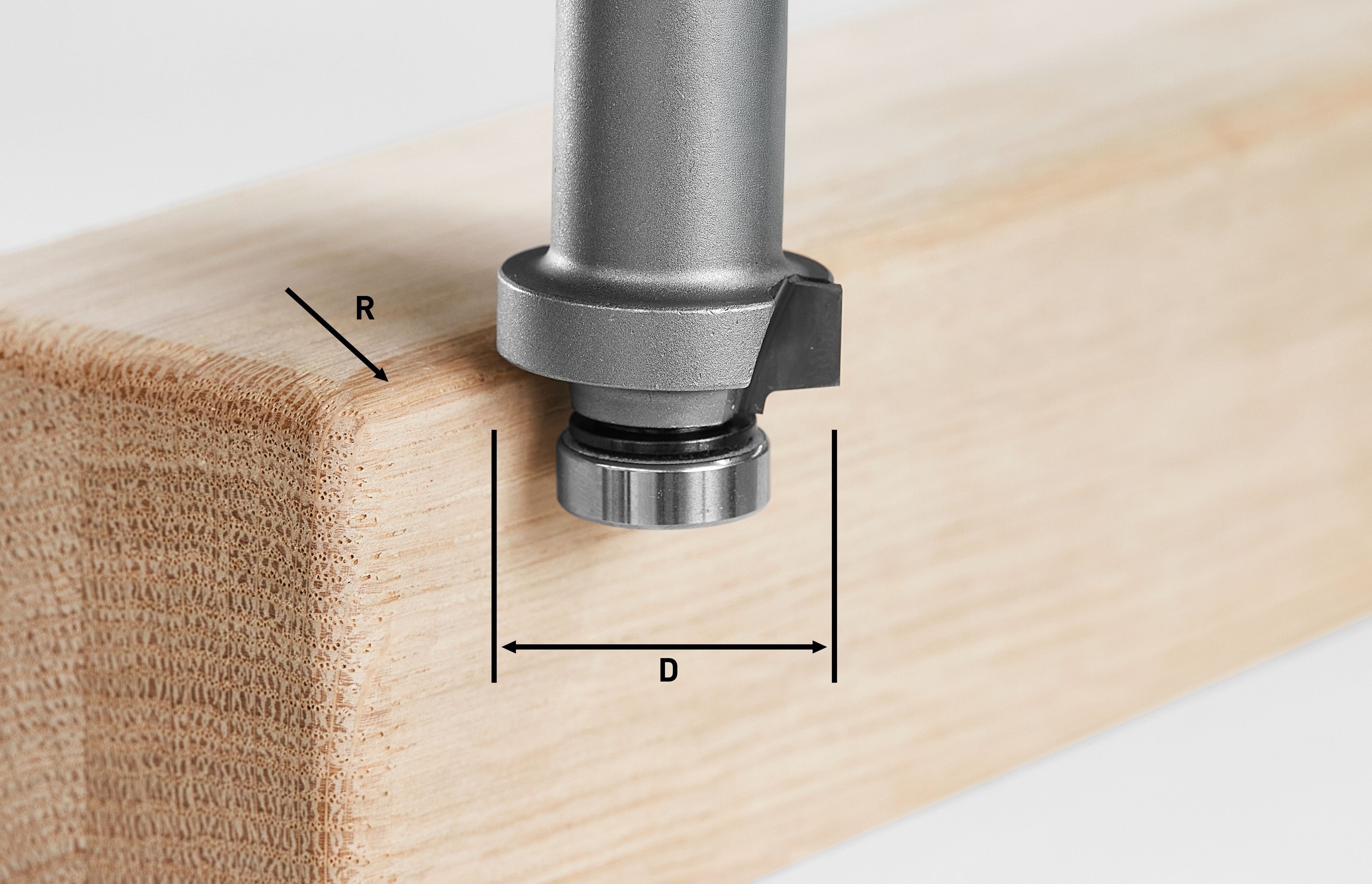 Festool 27mm Roundover Cutter for Edge Routing w/o Bearing for OFKC 500 Router (578377)