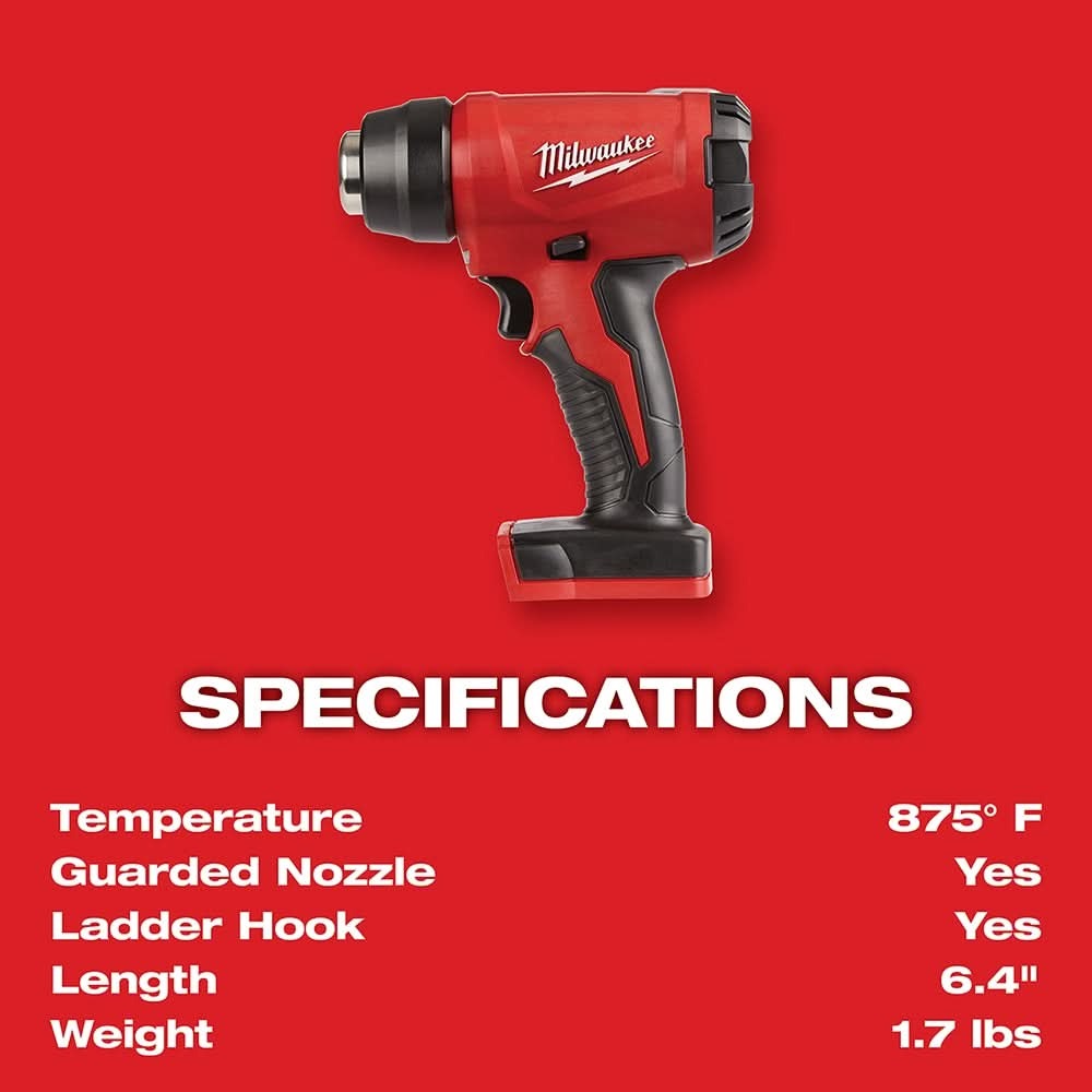 Milwaukee M18 Compact Heat Gun, Tool Only (PROMO)