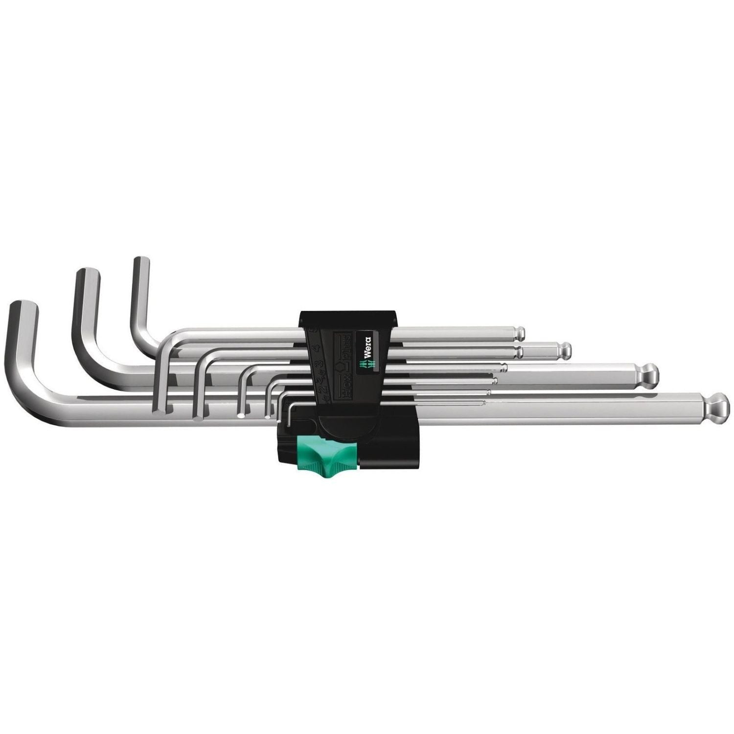 Wera 950/9 Hex-Plus 1 L-Key Set, Metric, Chrome-Plated, 9-Pieces