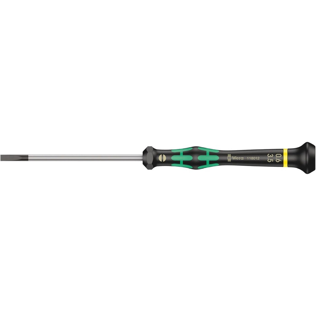 Wera 2035 Screwdriver For Slotted Screws For Electronic Applications, 0.60x3.5x80-mm.