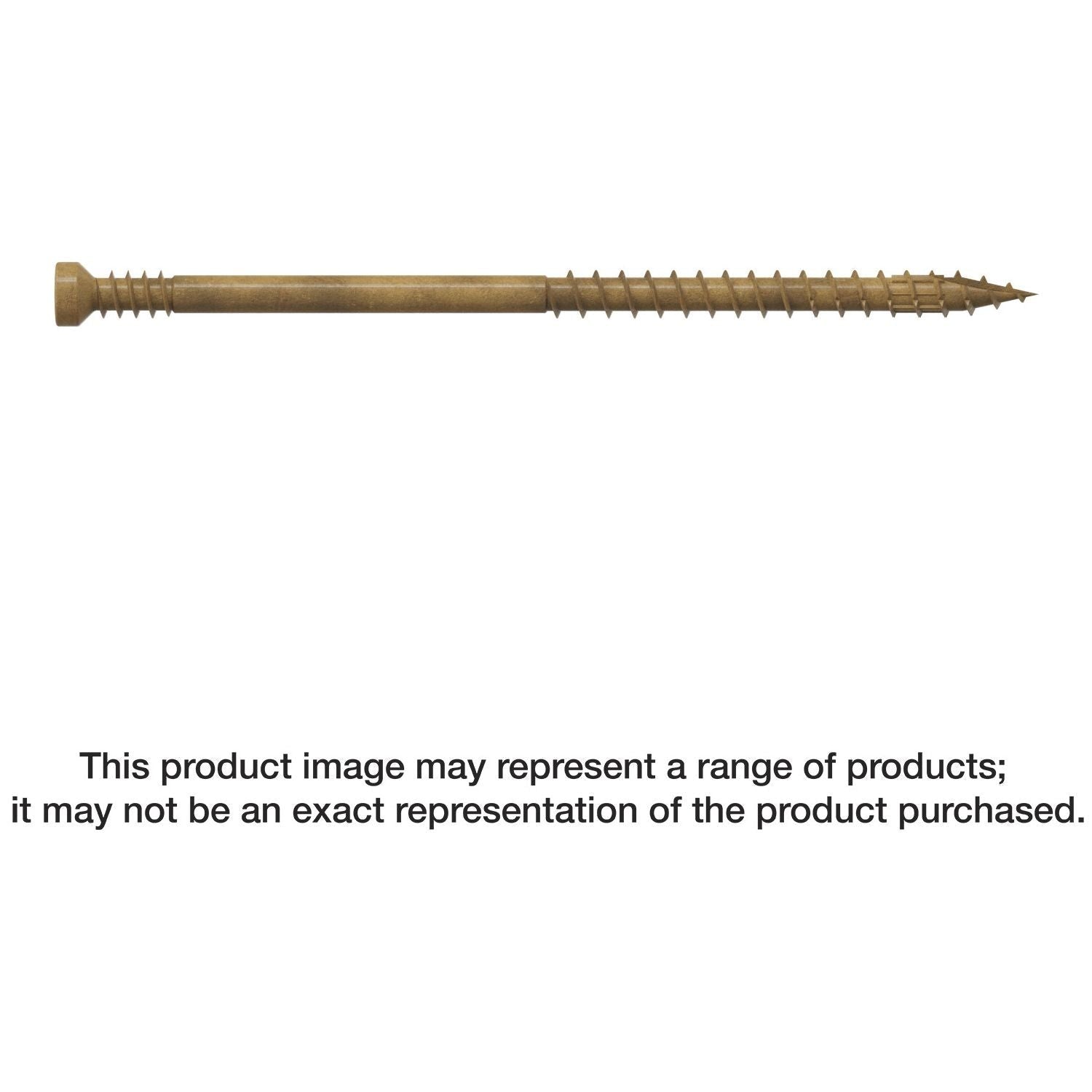 Simpson Strong-Tie FT07300MB Finish Trim Screw, #7 x 3-in. T10, Trim-Head, Quik Guard, Tan, 1750-Pack