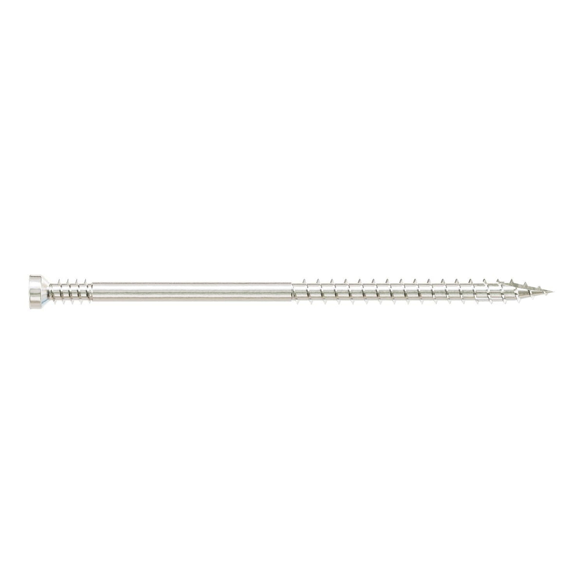 Simpson Strong-Tie FT07300T100 Finish Trim Screw, #7 x 3-in. T10, Trim-Head, Type 316, 100-Pack