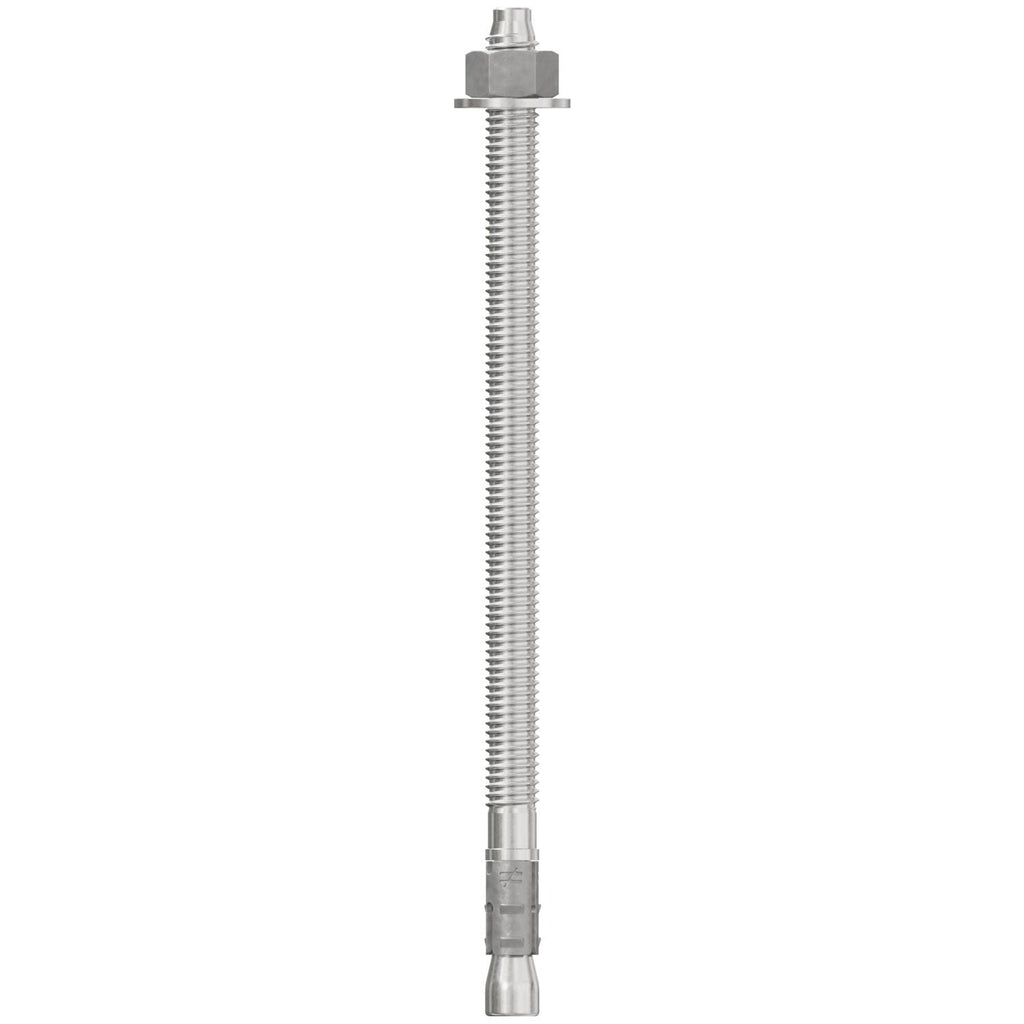 Simpson Strong-Tie STB2-37700S6F50 Strong-Bolt 2, 3/8-in. x 7-in. Type 316 Stainless-Steel Wedge Anchor, Fully Assembled, 50-Pack
