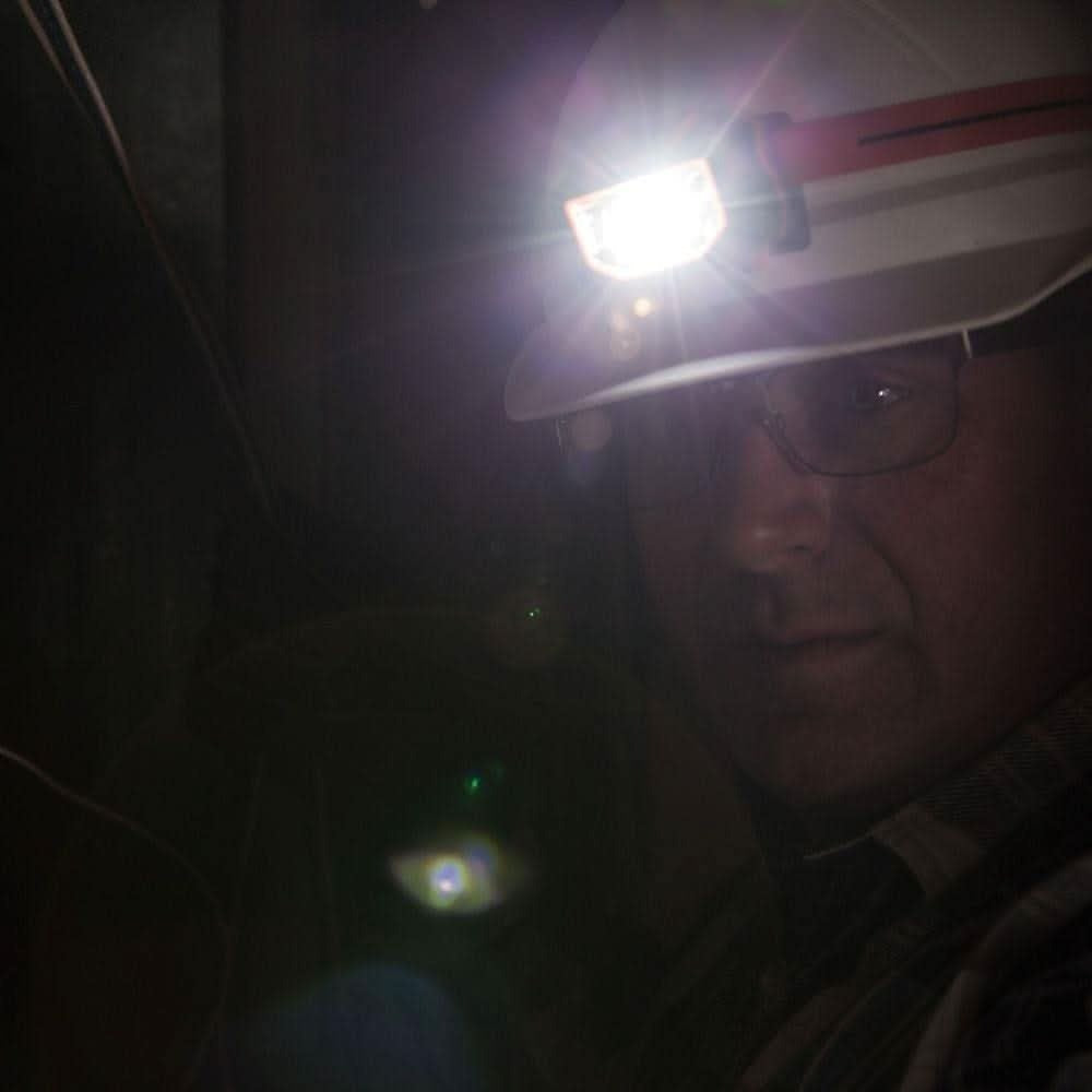 Klein 56220 LED Headlamp with Silicone Hard Hat Strap