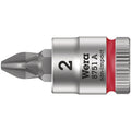 Wera 8751 A Phillips Zyklop Bit Socket, 1/4-in. Drive, Ph 2x28-mm.