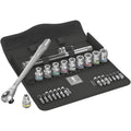 Wera 8100 Sc 7 Zyklop Metal Ratchet Set With Push-Through Square, 1/2-in. Drive, Metric, 28-Pieces
