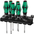 Wera 335/350/355/6 Screwdriver Set Kraftform Plus Lasertip And Rack, 6-Pieces
