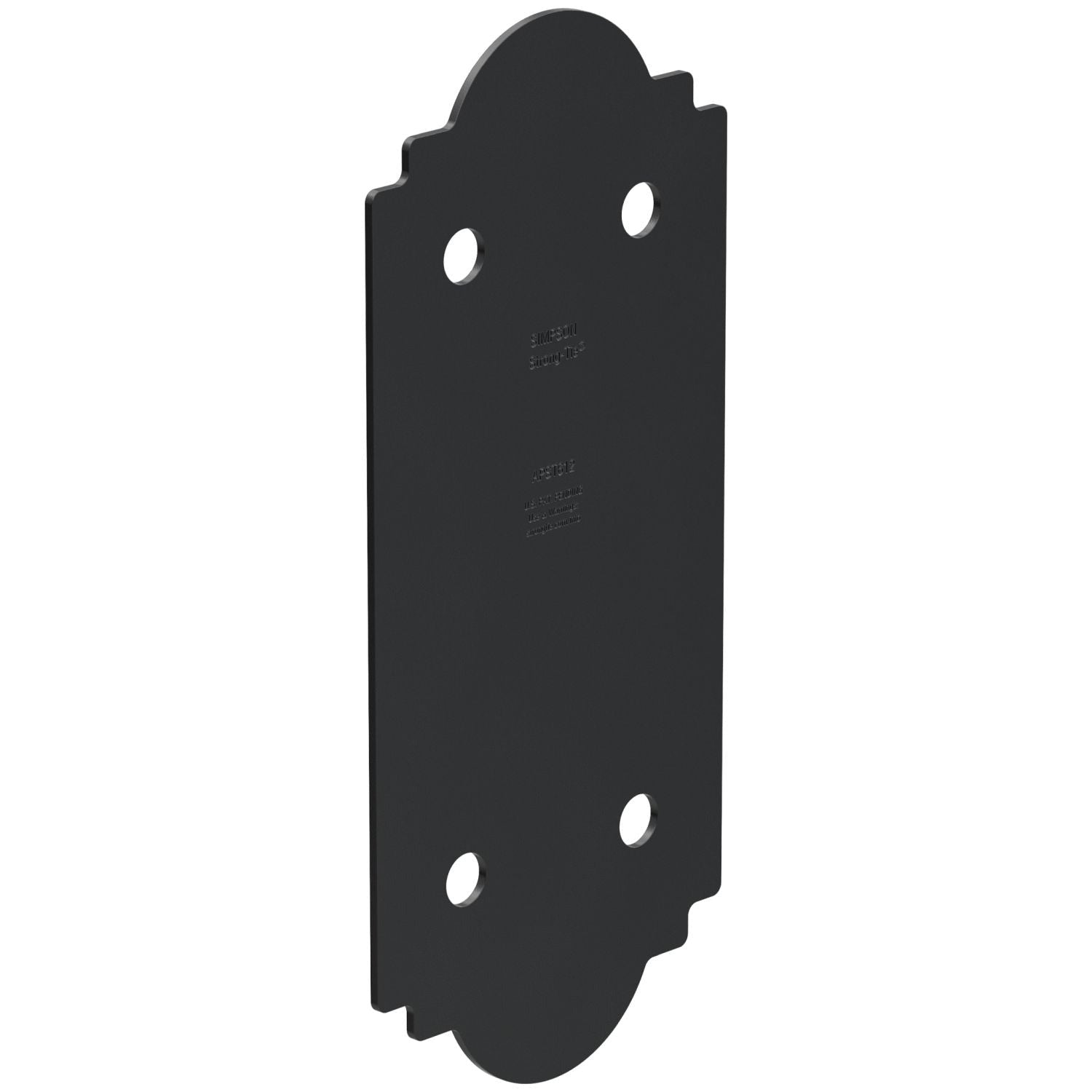 Simpson Strong-Tie APST612 Outdoor Accents Mission Collection ZMAX, Black Powder-Coated Strap for 6x