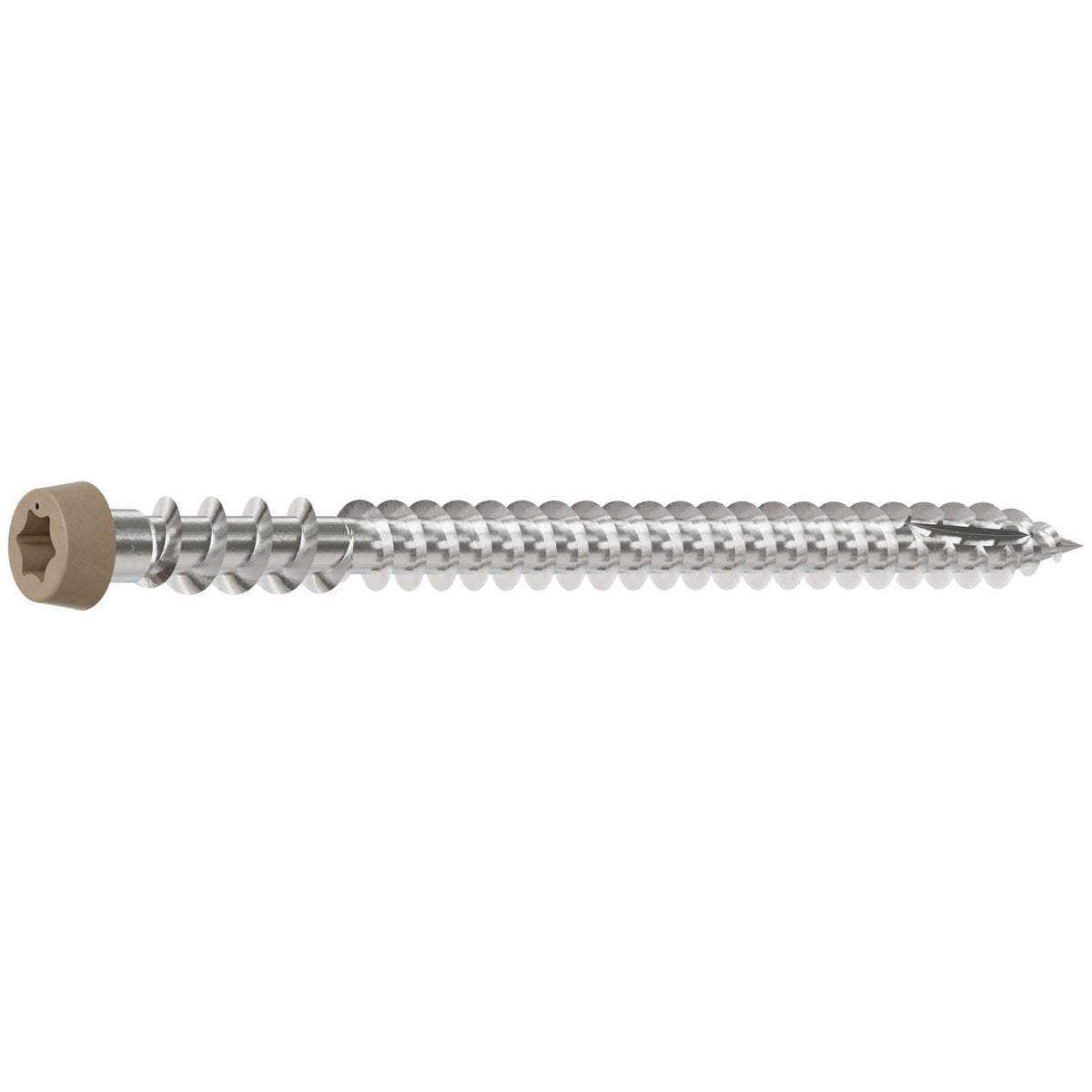 Simpson Strong-Tie DCU234P316TN02 Deck-Drive DCU COMPOSITE Screw, #10 x 2-3/4-in. T20, Type 316, Tan 02, 350-Pack