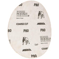Mirka Coarse Cut 6-in. P80 PSA Sanding Disc for Lacquer, Putty, and Metal Sanding (40-341-080)