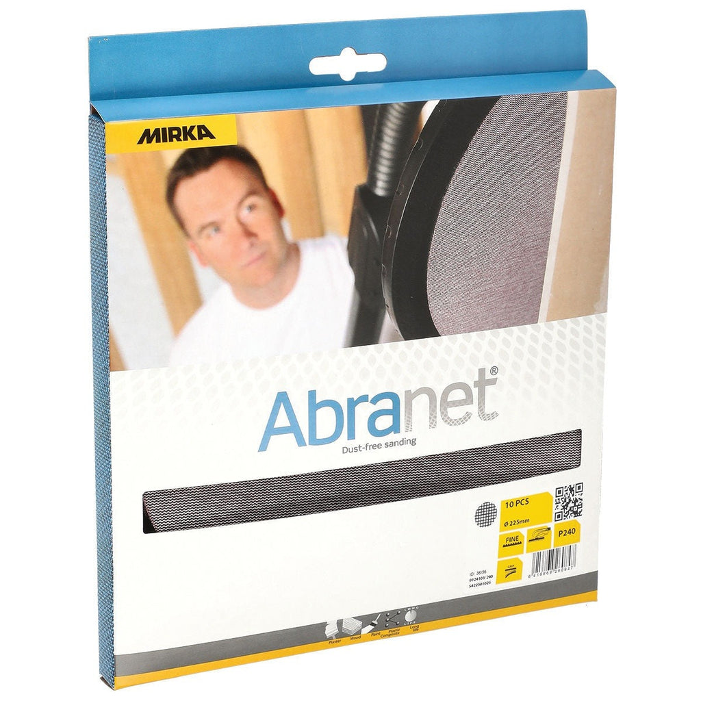 Mirka Abranet 9-in. P80 Grip Net Sanding Disc 10-Pack (9A-223-080RP)