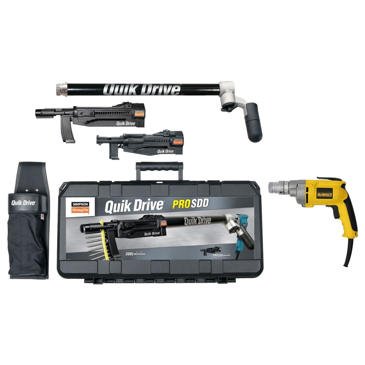 Simpson Strong-Tie PROSDDD25K Quik Drive PROSDD Multi-Purpose Combo System w/ DeWalt 2500 RPM Screwdriver Motor