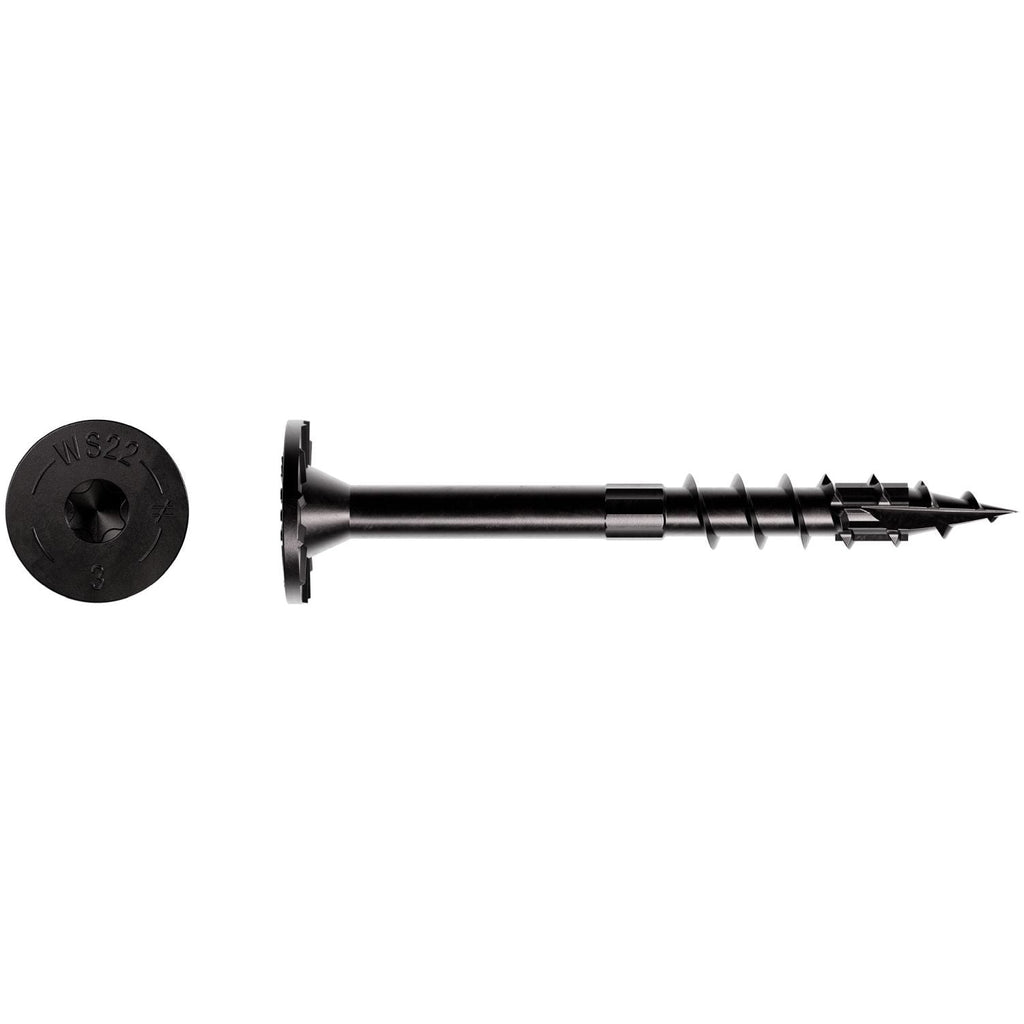 Simpson Strong-Tie SDWS22300DBB-RP1 Strong-Drive SDWS TIMBER Screw (Exterior Grade), 0.220-in. x 3-in. T40, Black