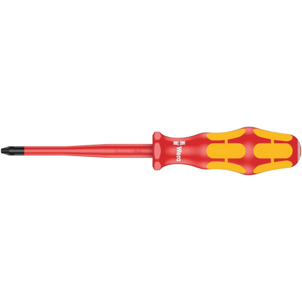 Wera 162 Iss Ph VDE Insulated Screwdriver With Reduced Blade Diameter For Phillips Screws, Ph 1x80-mm.