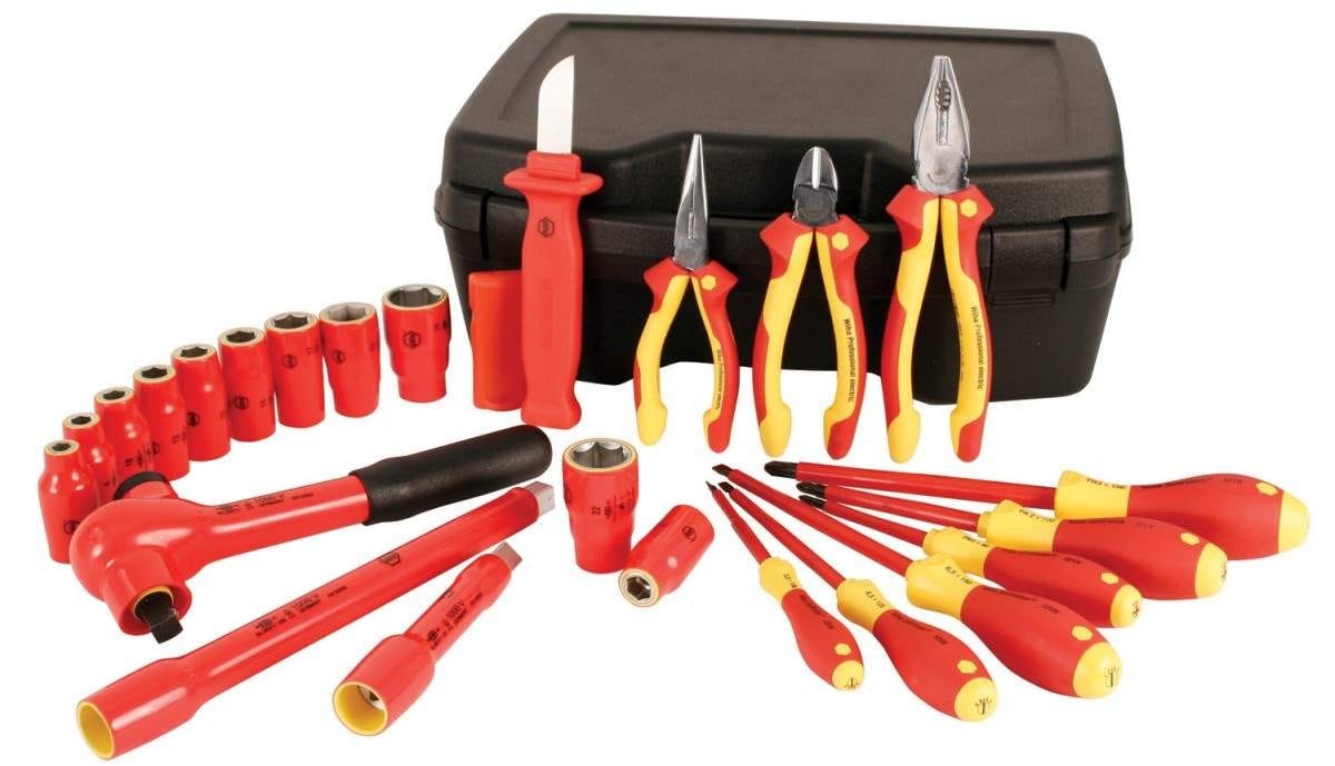 Wiha 31691 Insulated Set 24 Pieces With 1/2" Drive Sockets 8 to 24mm