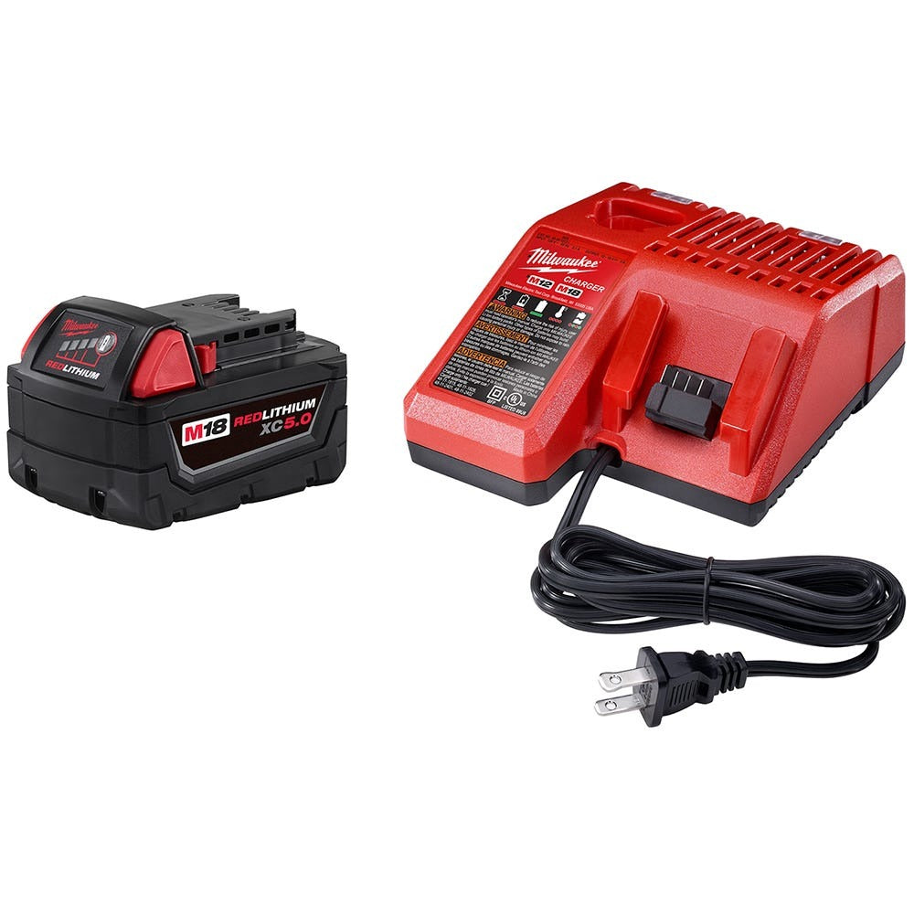 Milwaukee 2722-20 M18 Fuel Super Sawzall Reciprocating Saw 5.0Ah Kit w/ 15-Pc SAWZALL Blade PACKOUT Kit