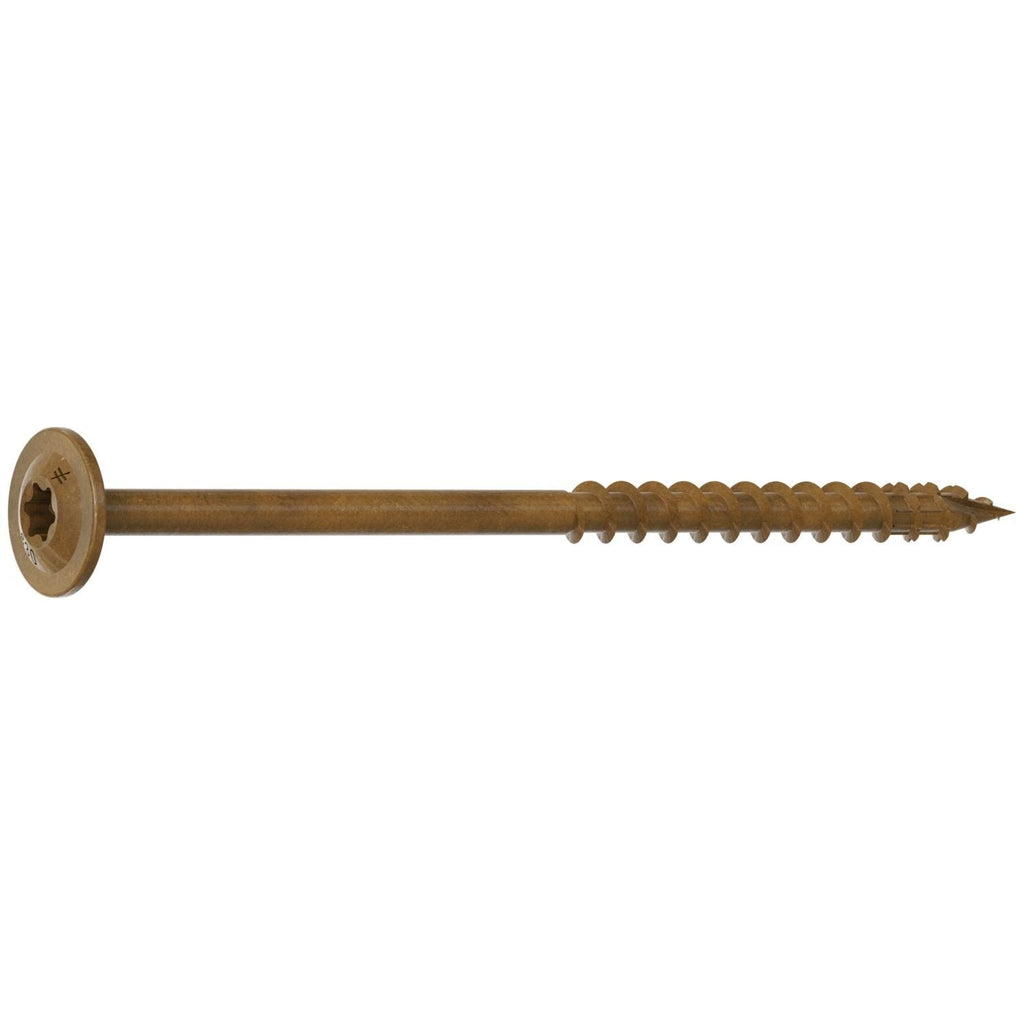 Simpson Strong-Tie CBT08300R50 Wafer-Head Construction Screw, #8 x 3-in. T20, Quik Guard, Tan, 50-Pack