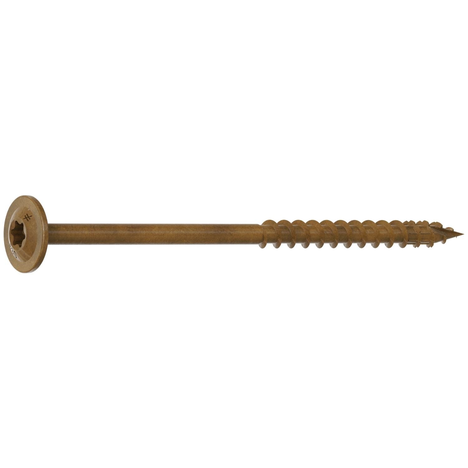Simpson Strong-Tie CBT08300R50 Wafer-Head Construction Screw, #8 x 3-in. T20, Quik Guard, Tan, 50-Pack