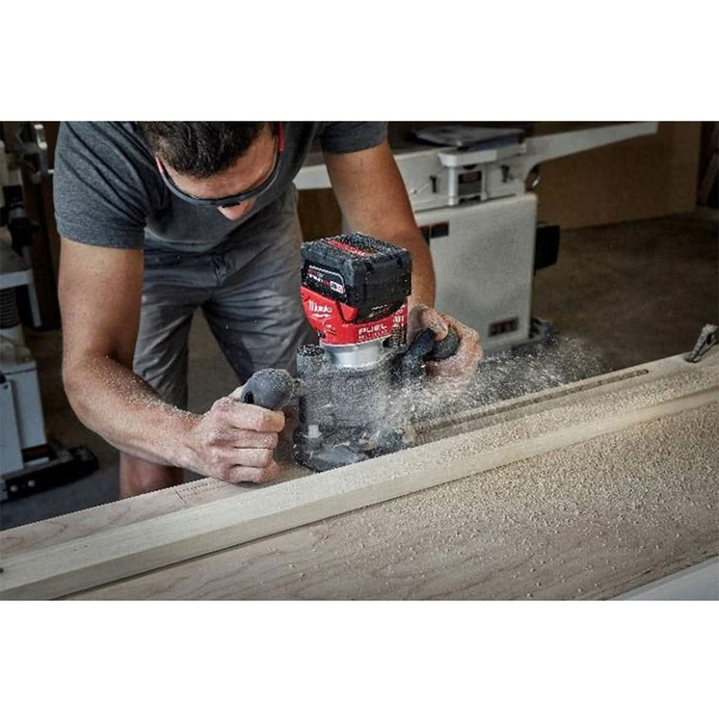 Milwaukee 2723-20 M18 FUEL Brushless Compact Router and Cordless 5-Inch Random Orbit Sander Kit