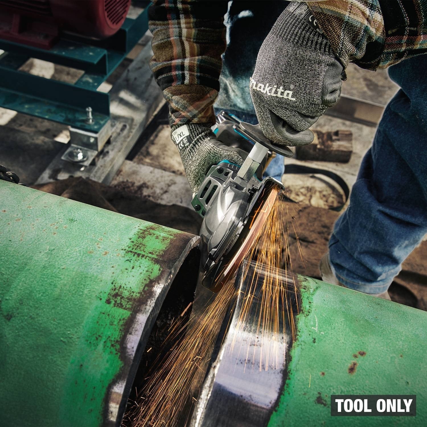 Makita GAG16Z 40V max XGT Brushless 5-in. Paddle Switch Flathead Grinder, Variable Speed, with Electric Brake, Tool Only