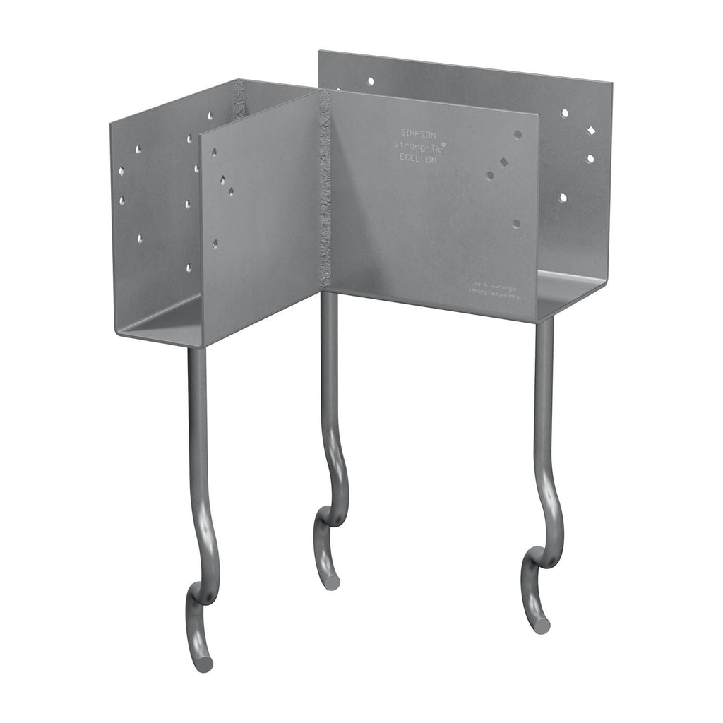 Simpson Strong-Tie ECCLQM5.50G-KT ECCLQM 5-1/2-in. L-Shape End Column Cap for Masonry w/ SDS Screws