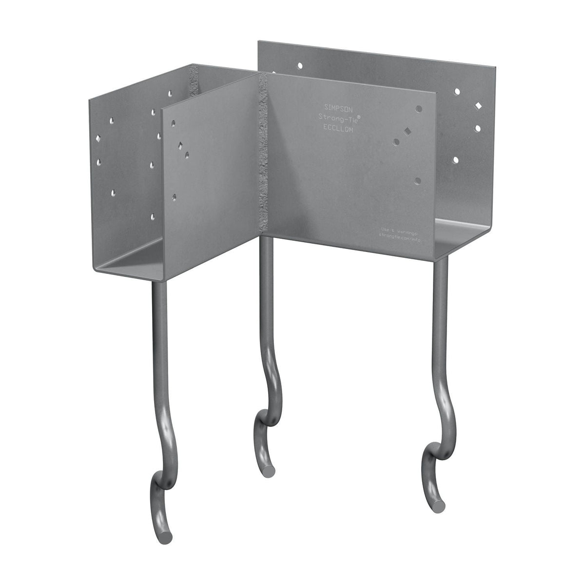 Simpson Strong-Tie ECCLQM5.50G-KT ECCLQM 5-1/2-in. L-Shape End Column Cap for Masonry w/ SDS Screws