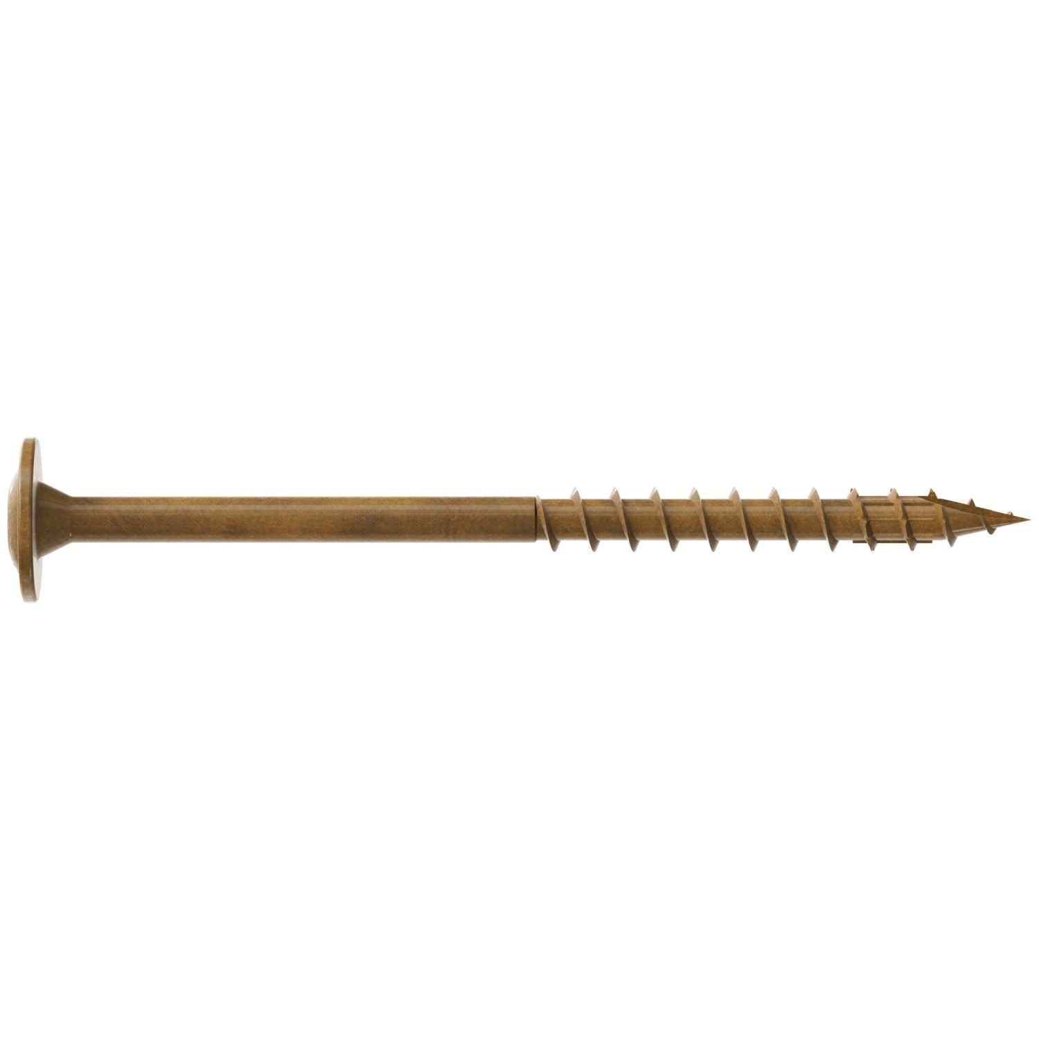 Simpson Strong-Tie CBT08212R60 Wafer-Head Construction Screw, #8 x 2-1/2-in. T20, Quik Guard, Tan, 60-Pack