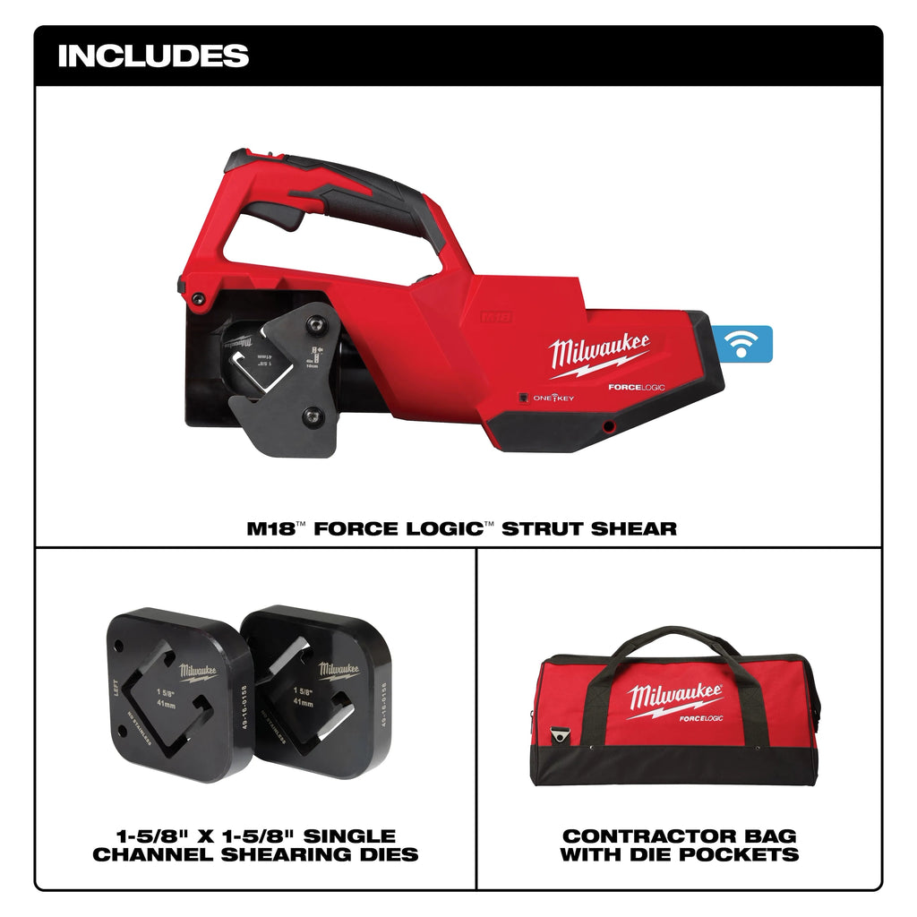 Milwaukee M18 FORCE LOGIC Single Channel Strut Shear (2933-20)