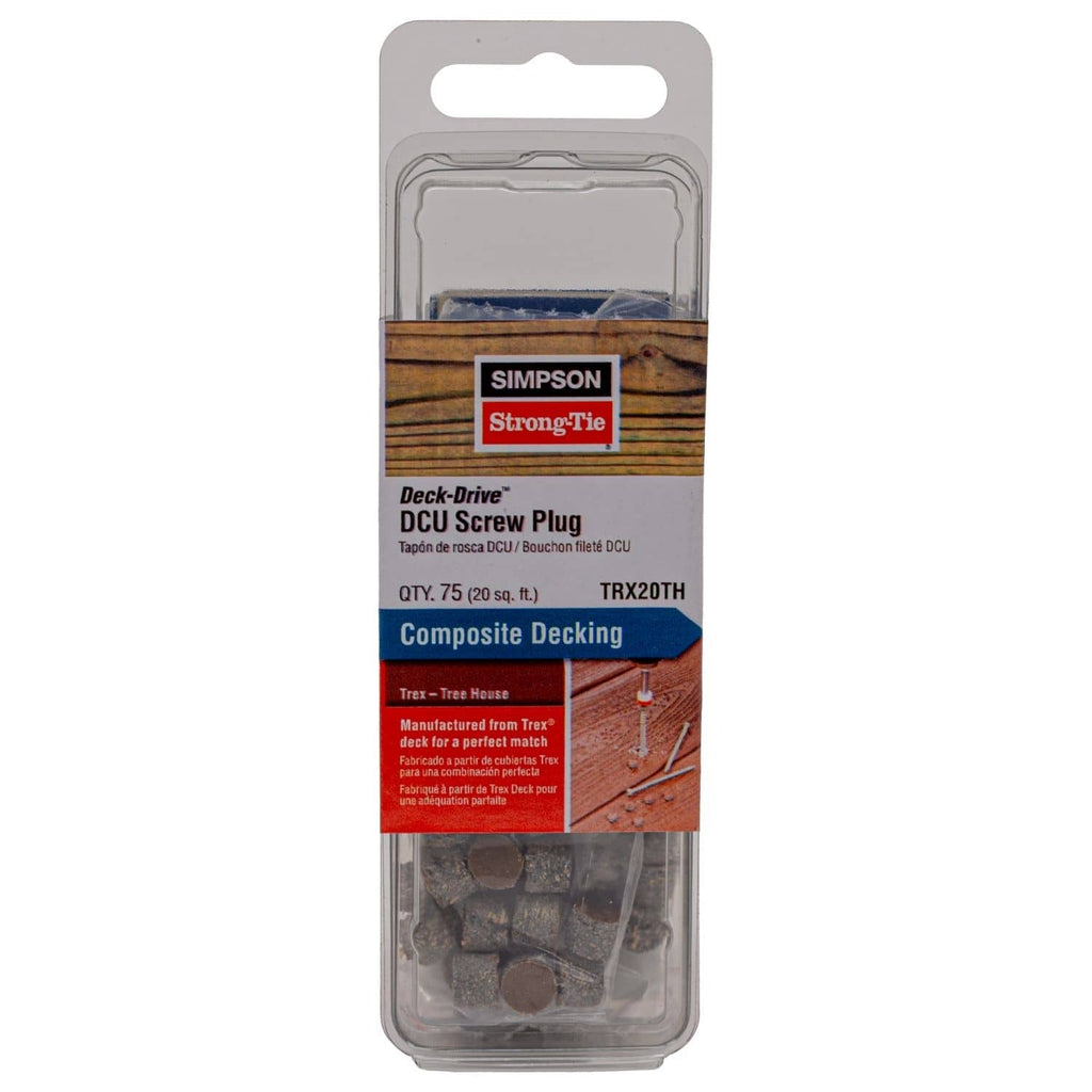 Simpson Strong-Tie TRX20TH Deck-Drive DCU Screw Plug, Trex Tree House, 75-Pack