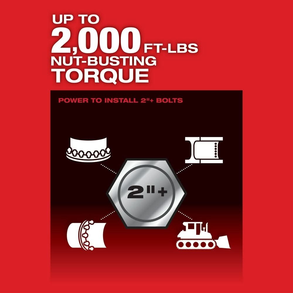 Milwaukee 2868-20 M18 FUEL 1" D-Handle ONE-KEY High Torque Impact Wrench, Tool Only