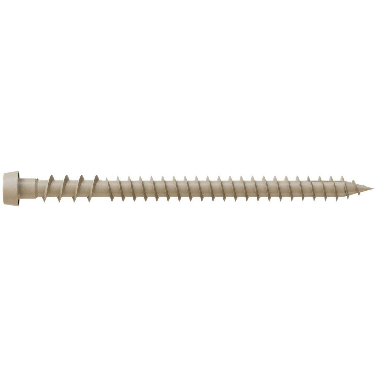 Simpson Strong-Tie DCU234TN02MB Deck-Drive DCU COMPOSITE Screw, #10 x 2-3/4-in. T20, Quik Guard, Tan 02, 1750-Pack