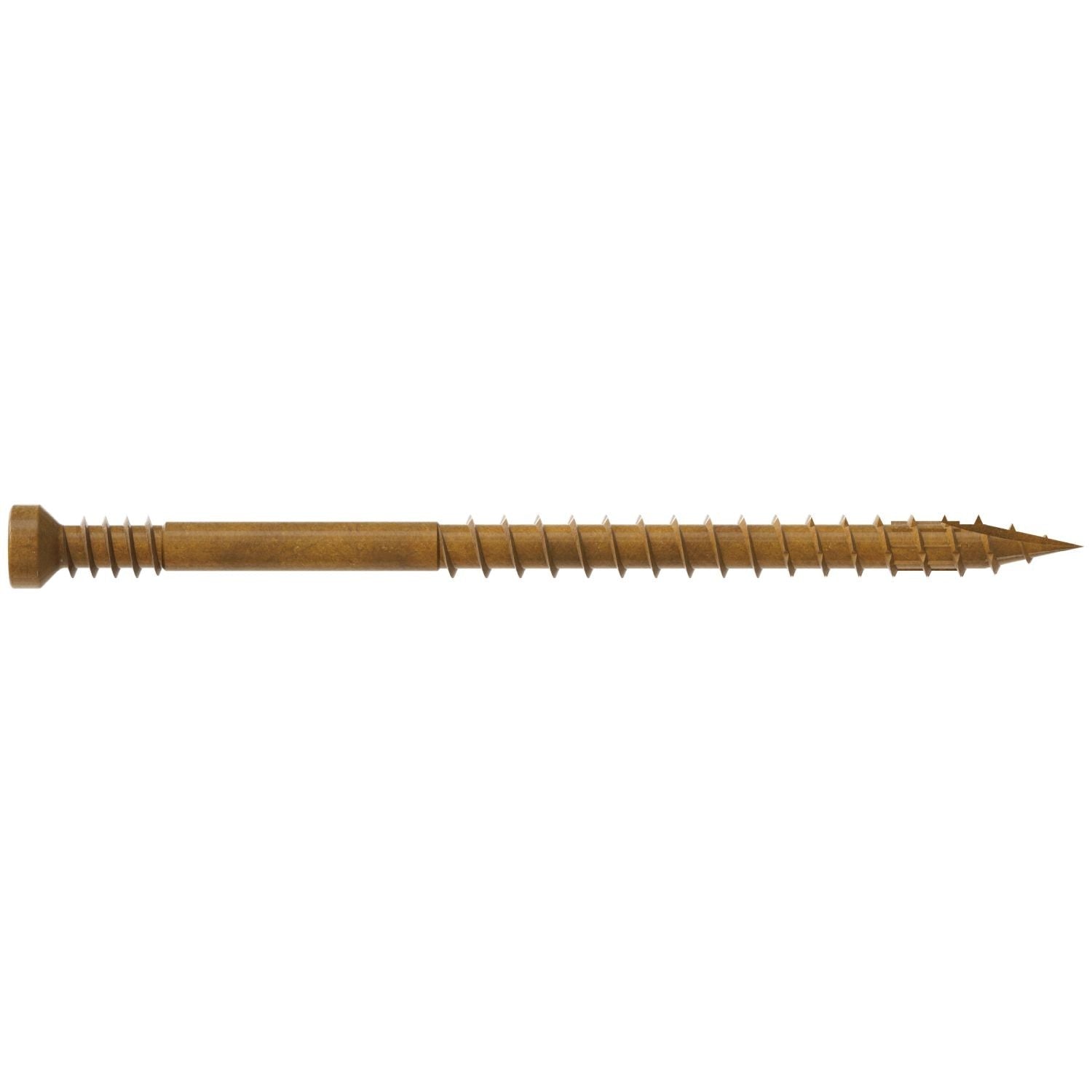 Simpson Strong-Tie FT07212R400 Finish Trim Screw, #7 x 2-1/2-in. T10, Trim-Head, Quik Guard, Tan, 400-Pack