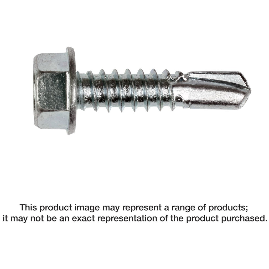 Simpson Strong-Tie E1B1414R100 Self-Drilling E Metal Screw, #14 x 1-in. 3/8-Hex, Clear Zinc, 100-Pack