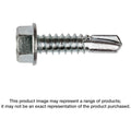 Simpson Strong-Tie E1B1414R100 Self-Drilling E Metal Screw, #14 x 1-in. 3/8-Hex, Clear Zinc, 100-Pack