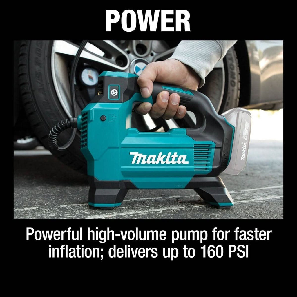 Makita DMP181ZX 18V LXT Lithium-Ion Cordless High-Pressure Inflator with 5.0Ah Battery