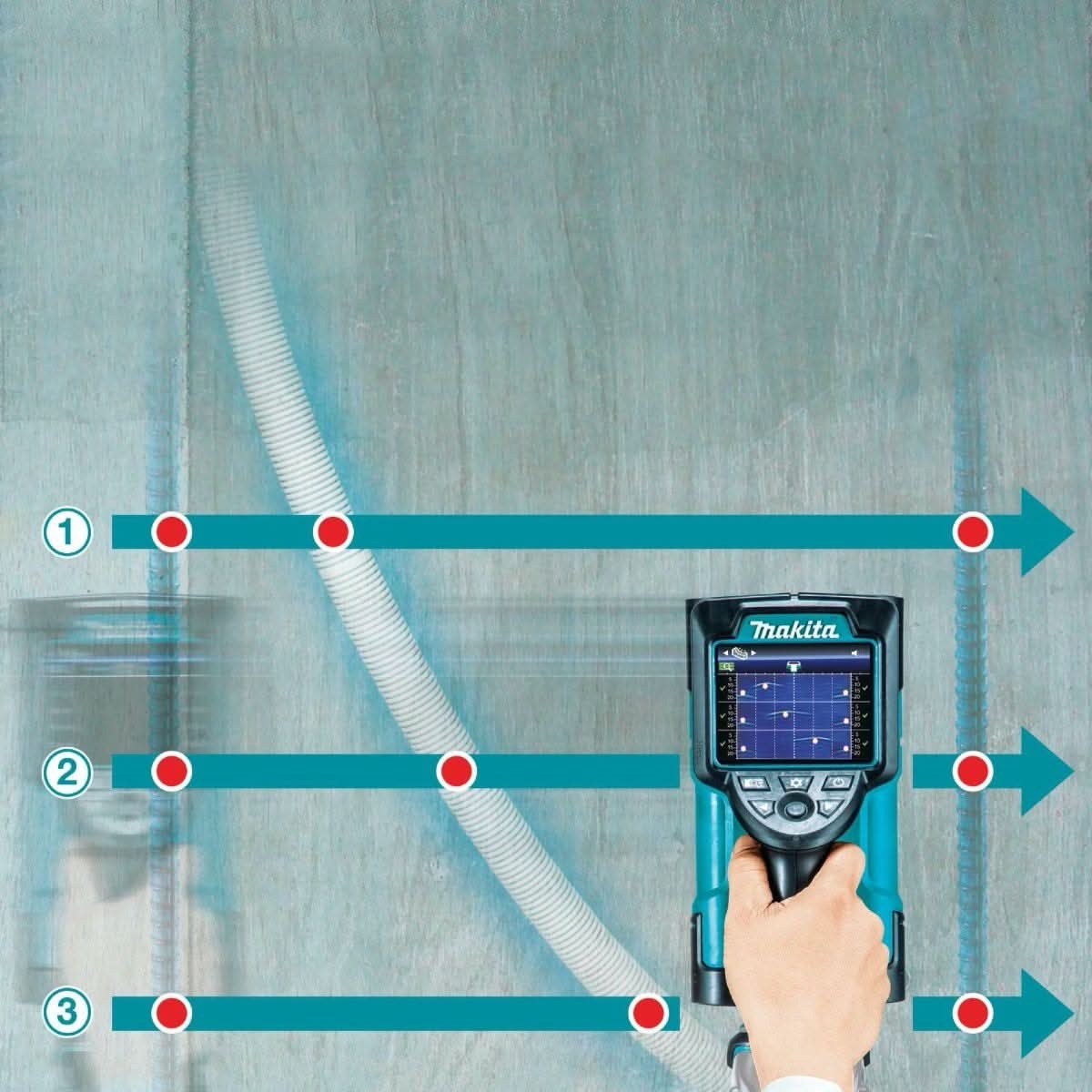 Makita DWD181ZJ 18V LXT Lithiumâ€‘Ion Cordless Multi-Surface Scanner with Interlocking Storage Case