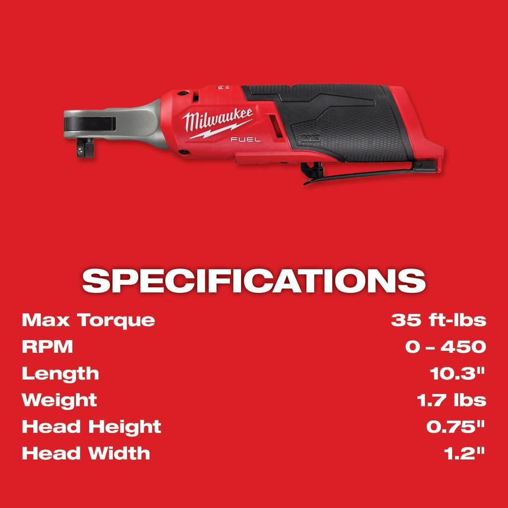 Milwaukee 3890-22 M18 FUEL Impact Wrench & M12 FUEL Ratchet 2-Tool Combo Kit