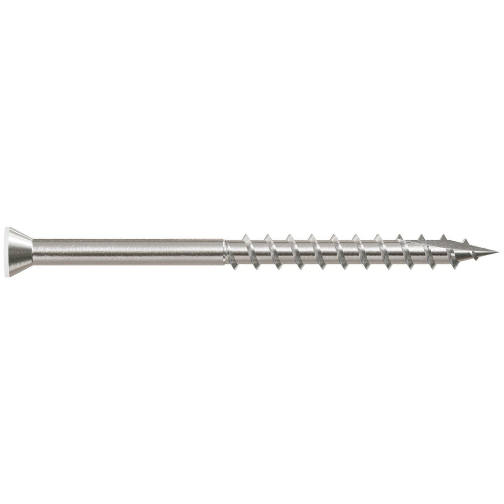 Simpson Strong-Tie T07225FT1WH01 Trim-Head Screw, 6-Lobe Drive, #7 x 2-1/4-in. T-15 Type 316, White 01, 1-lb.