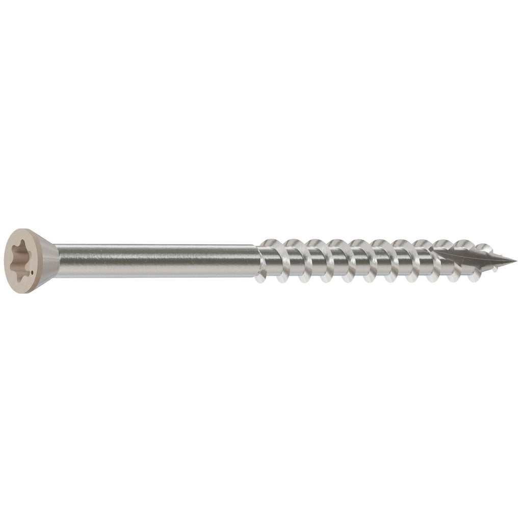 Simpson Strong-Tie T07225FT70GR03 Trim-Head Screw, 6-Lobe Drive, #7 x 2-1/4-in. T-15 Type 316, Gray 03, 70-Pack