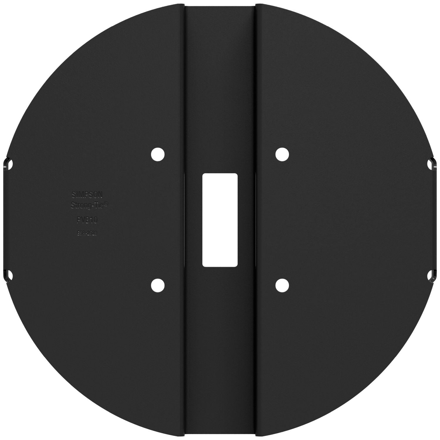 Simpson Strong-Tie PBV10PC PBV 10-in. Black Powder-Coated Hidden Standoff Post Base for Viga Post