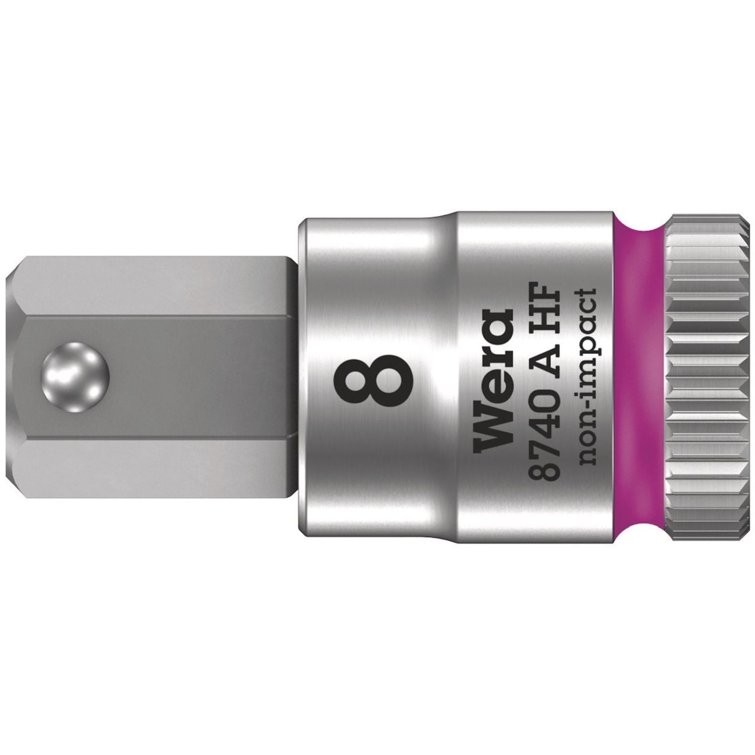 Wera 8740 A Hf Zyklop Bit Socket With Holding Function, 1/4-in. Drive, 6x28-mm.