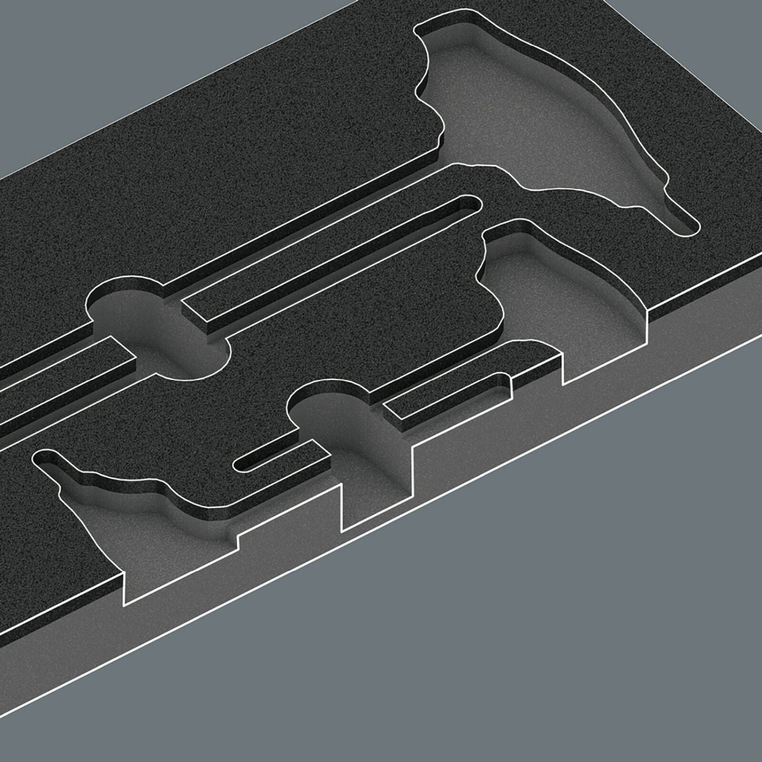 Wera 9812 Foam Insert Torx Hf Screwdriver Set 1, Empty, 344x30x392-mm.