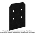Simpson Strong-Tie APVB88DSP Outdoor Accents Avant Collection ZMAX, Black Post Base Side Plate for 8x, 2-Pack