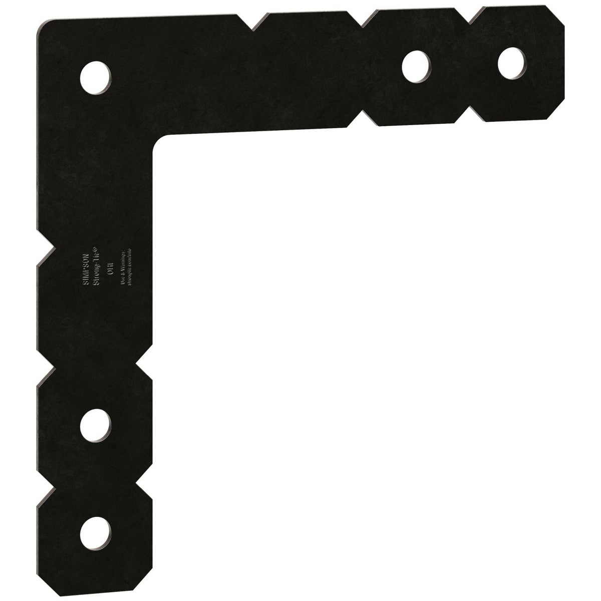 Simpson Strong-Tie OHL OHL 12-in. x 12-in. Black Powder-Coated Ornamental Heavy L Angle