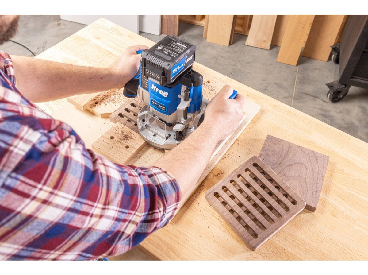 Kreg 20V Cordless Ionic Drive 2 -1/4 Horsepower Plunge Router, Tool Only (KPTPR225B)