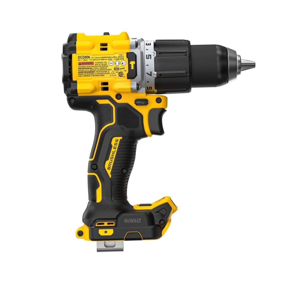 DeWALT DCD806B 20V MAX XR Brushless Cordless 1/2-in. Hammer Drill w/ POWERSTACK 3.5Ah Battery & Charger Starter Kit